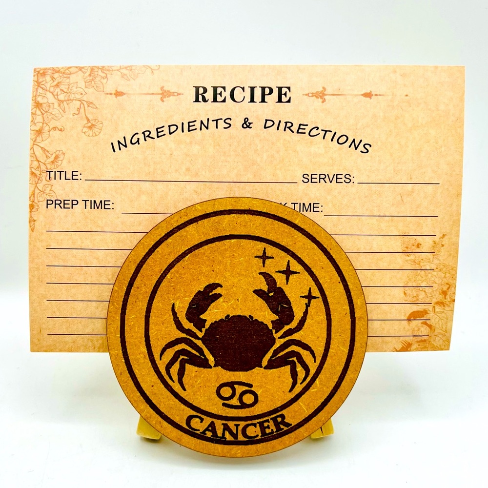 CANCER Zodiac Sign Recipe Holder • Kitchen Chef Office Mail Holder Desktop Gifts